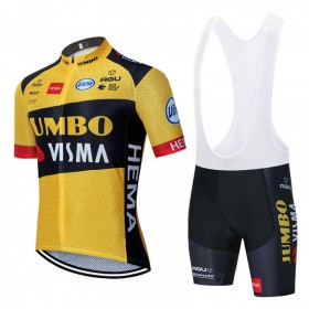 Completo Maglia + Pantaloncino con bretelle 2020 Team Jumbo-Visma N001